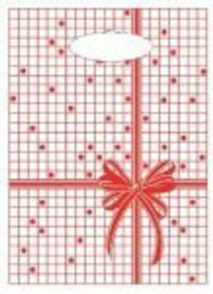 Пакеты с вырубной ручкой "Красная клетка "22x30см 12 мкм (100/5000шт)