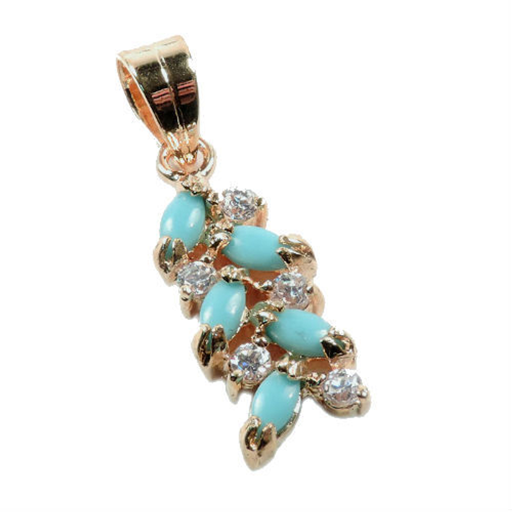 Кулон "Золотко" бирюза