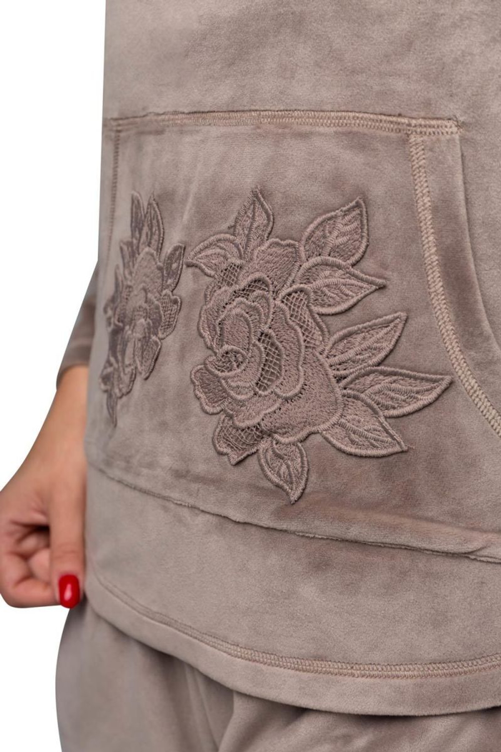 Домашний костюм с капюшоном и карманом-кенгуру (Размер: XL) (Цвет: синий)