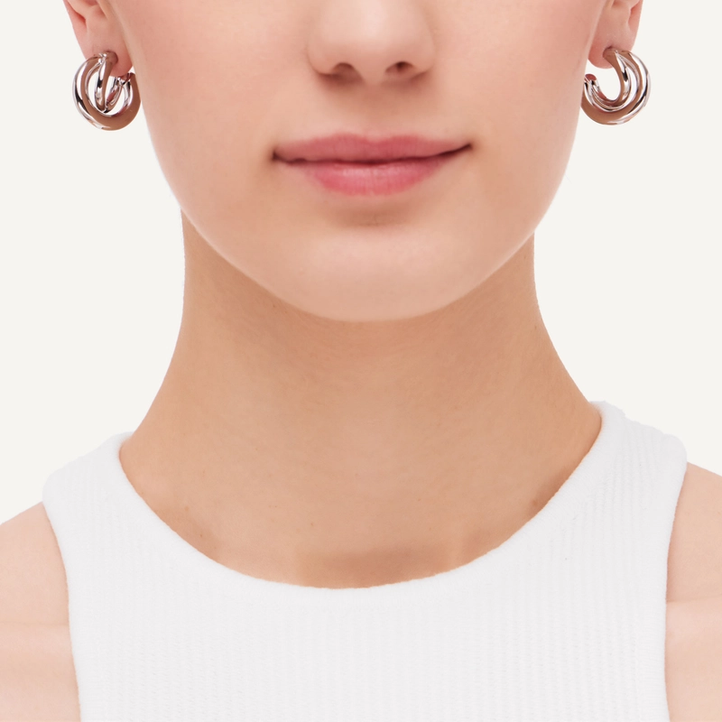 Серьги Двойное Сложение – Серебро