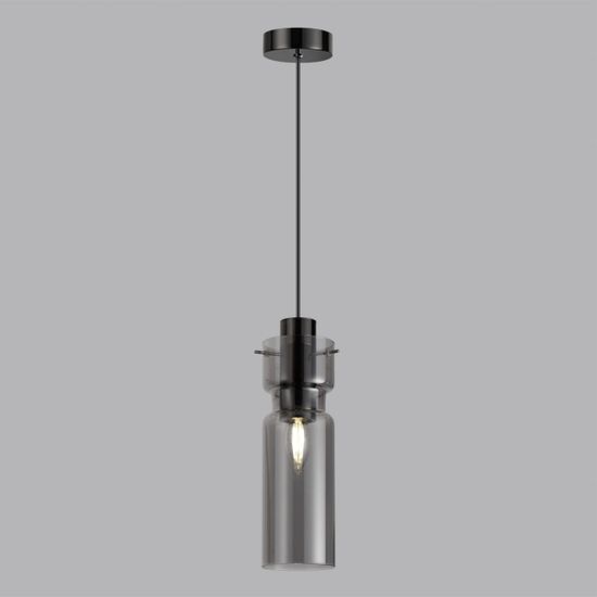 5057/1 PENDANT ODL24 459 черный/дымчатый/металл/стекло Подвес E27 1*40W SCROW