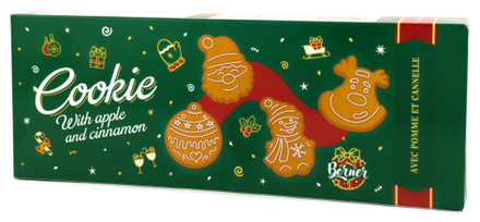 Печенье BERNER НГ с яблоком и корицей 185г