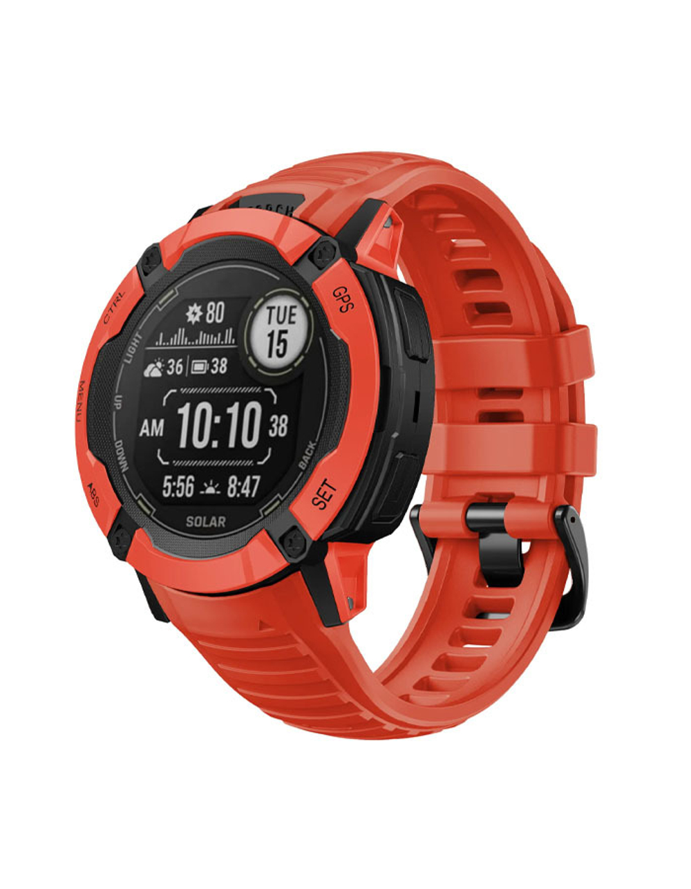 Ремешок 26 мм для Garmin Instinct 2X Solar / Instinct 2X Solar Tactical (Крепление Torch)  Красный