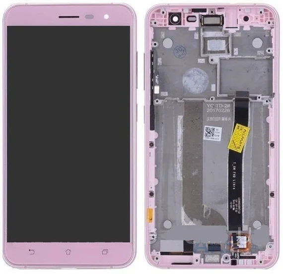 Дисплей для Asus ZE552KL в сборе с тачскрином на рамке (Pink)