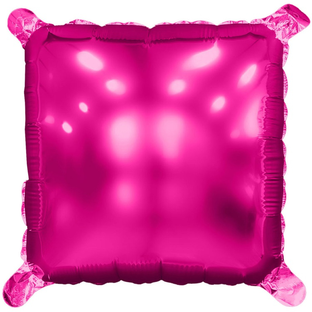 Шар фольгированный Квадрат 40 см (Фуксия)