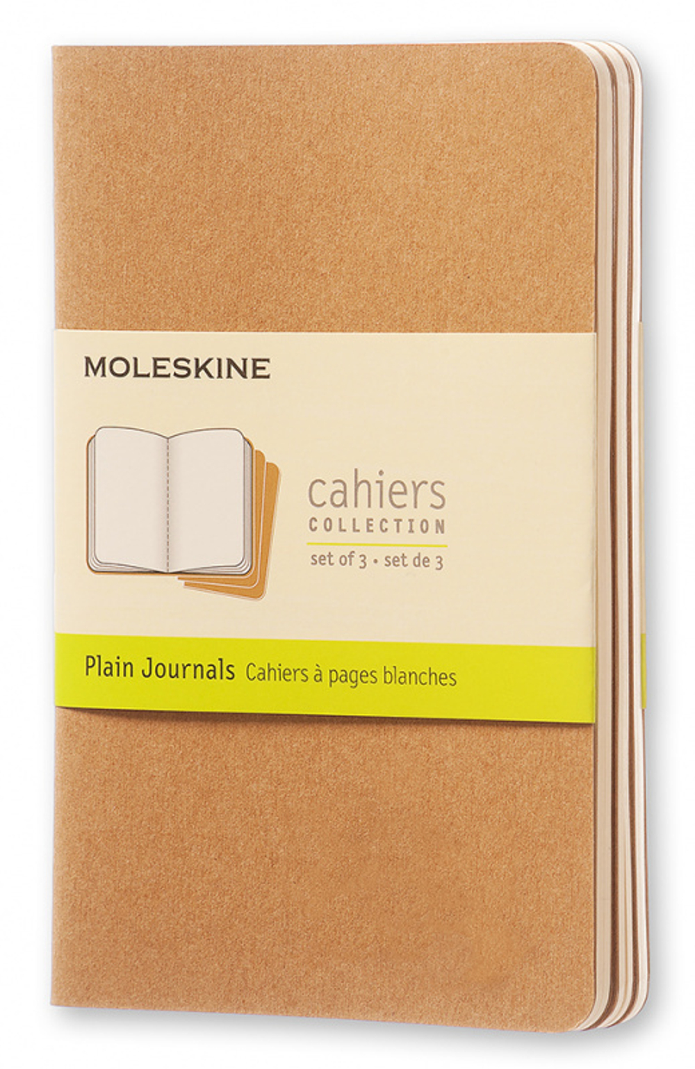 Блокнот Moleskine Cahier Journal (QP413) Pocket 90x140мм обложка картон 64стр. нелинованный бежевый (3шт)