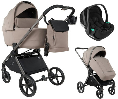 Детская коляска Pituso Teffy 3 в 1 с автокреслом Baesa Black Hazel/Graphite