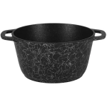 Кастрюля 2,5л «Грация» (черный/серебро) со стеклянной крышкой кчс25а