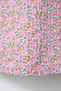 ZARA ТОП С РЕЛЬЕФНЫМ ПРИНТОМ И ВОЛАНАМИ, ЦВЕТ РОЗОВОГО МЕЛА