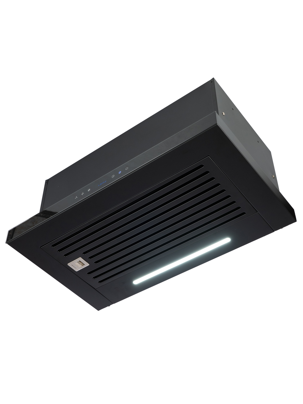 Вытяжка кухонная MACBI Perfa-60G-baf (BLACK) черный, D150мм, 1200м3/ч, полновстраиваемая, мотор 230Ватт, стекло 60см, сенсорное управление + управление жестами