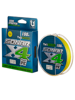 Плетеный шнур для рыбалки TauMANN Sonar PE X4 150m #1.2 (0.18mm) Yellow