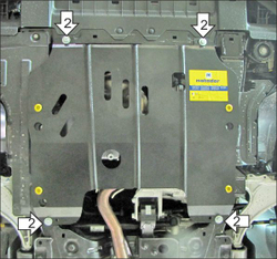 Защита картера двигателя, КПП. 2 мм, Сталь. для Chevrolet Cruze 2009-2012, Motodor.73005