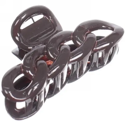 Заколка-краб для волос на блистере «Magic Gloss», кольца, микс 6 цветов, 6,5см