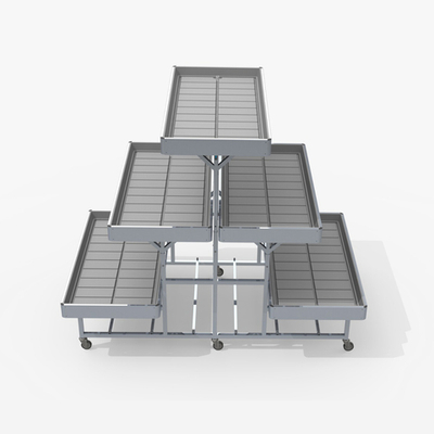 Стойка 3-х ярусная 1331*2124*1585-1985мм, 5 поддонов