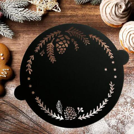 Трафарет для выпечки новогодний D30см