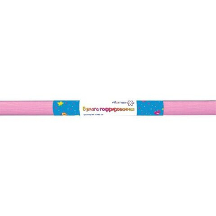 Бумага подел. 50*250 32 г/м рулон   креп розовая