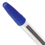 Ручка шариковая STAFF "C-51", СИНЯЯ, корпус прозрачный, узел 1 мм, линия письма 0,7 мм