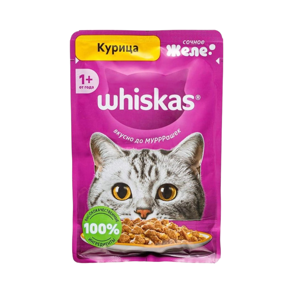 Корм "Whiskas" курица в желе 75г