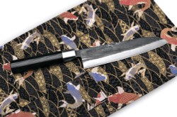 Нож кухонный Сантоку, гвоздичное масло и салфетка 18.2см Samura Super 5