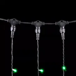 Светодиодный занавес 2*2 м., 400 разноцветных LED ламп, черный провод ПВХ, LTC (PCL402-11-2M)