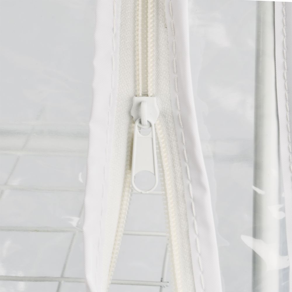 UGH-R01 H80 WHITE-WHITE ECONOM Парник-стеллаж для рассады. 3 полки. 46x24x80см. Металлическая труба в ПВХ. цвет белый. Тент ПВХ эконом. TM ФитоЛето