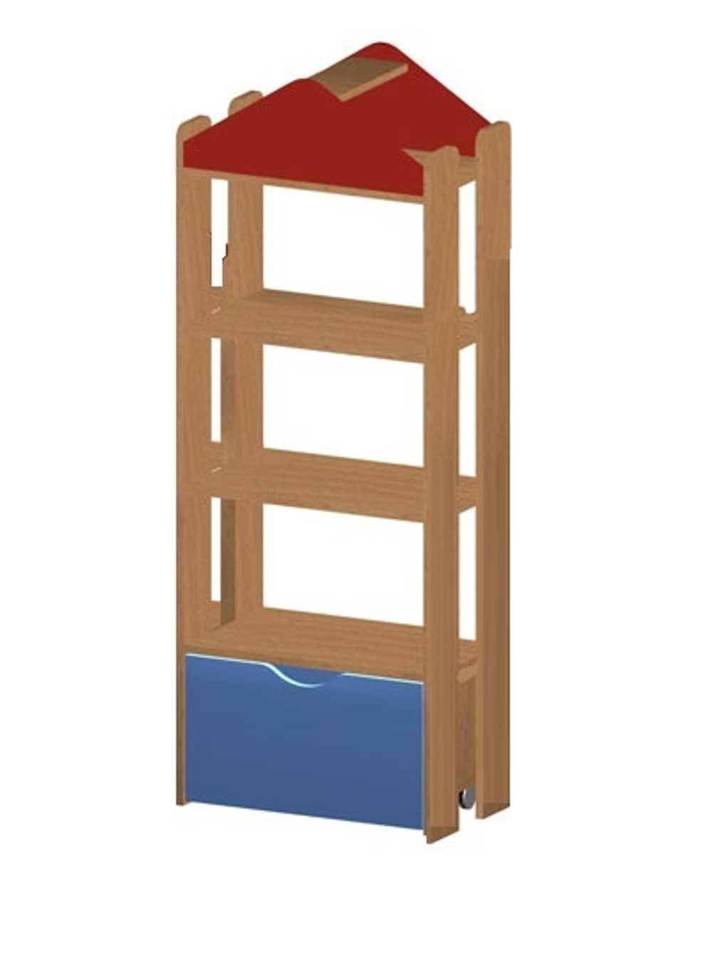 Стеллаж "Городок" Кс-Г3 для детского сада