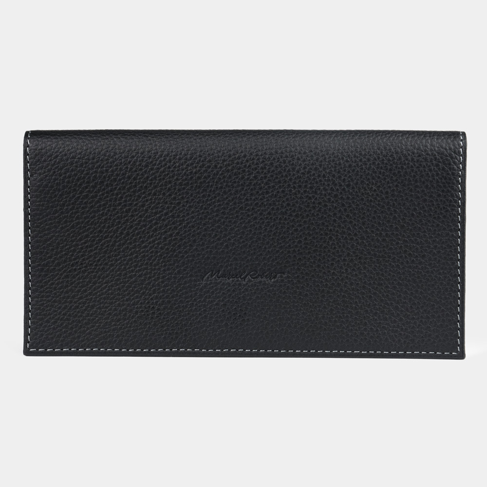 Длинный кошелек Lingot из кожи теленка черного цвета