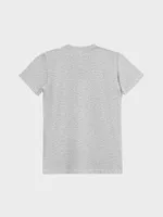 Футболка Hardlunch с карманом меланж серая