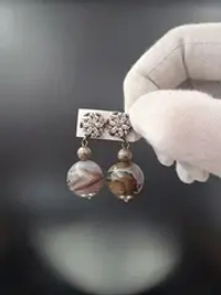 Сережки Агат Ботсваны 1
