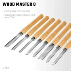 Набор токарных резцов по дереву, STAYER 8 шт.