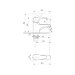 Смеситель для раковины 40к ПРОФСАН ПСМ-740-072 "ЕВРО" литой, п/гайку,без подводки,ХРОМ