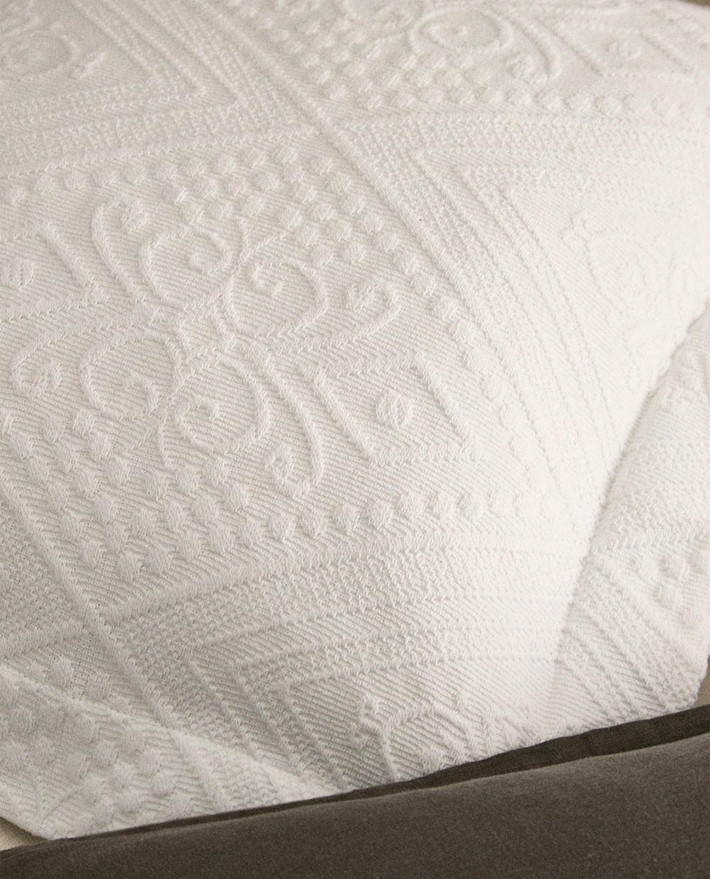 Zara Home наволочка декоративная из хлопка, белый, 50x50 см · 6191/007