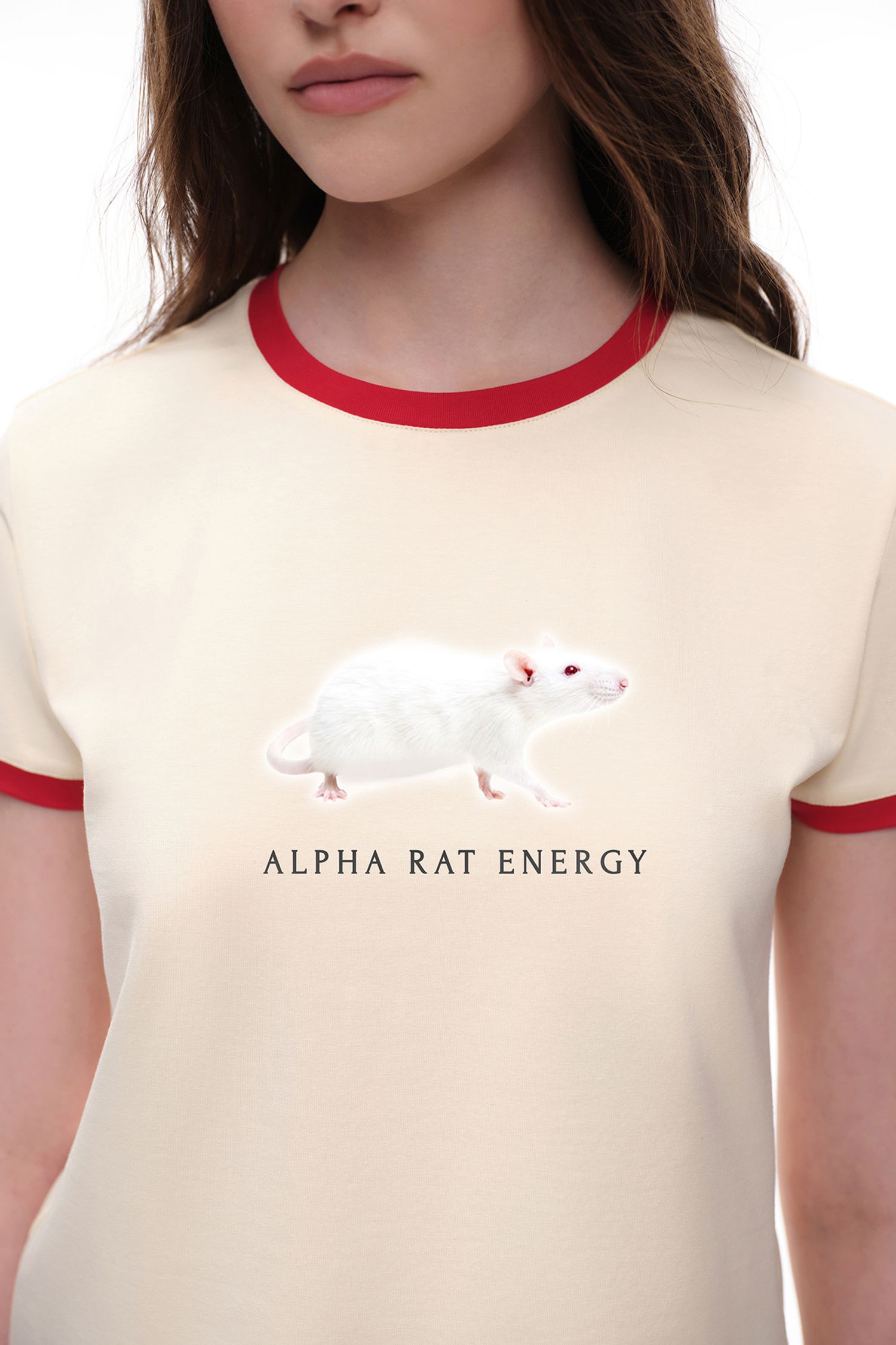 Футболка (Alpha Rat Energy), сливочная