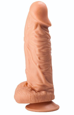 Фаллоимитатор с ярко выраженной головкой - 21 см. (Цвет: телесный)