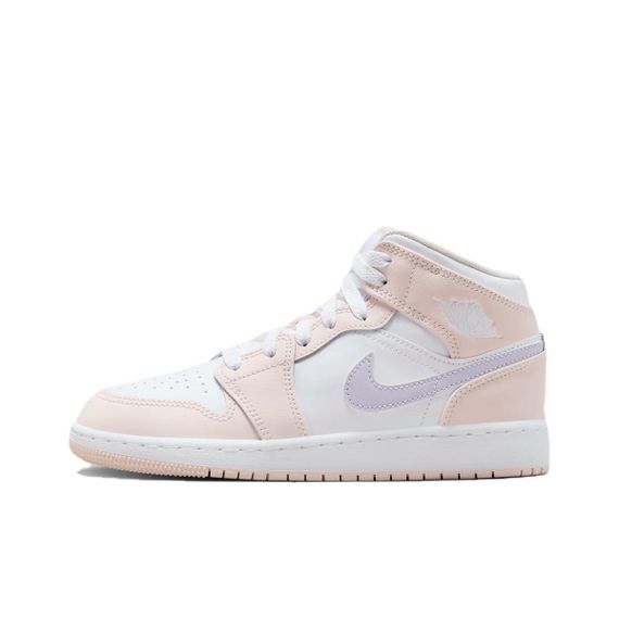 Jordan Air Jordan 1 Детские баскетбольные кроссовки MID Топ Розово-фиолетовый Унисекс