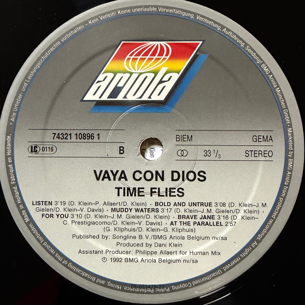 Vaya Con Dios - Time Flies (Европа 1992г.)