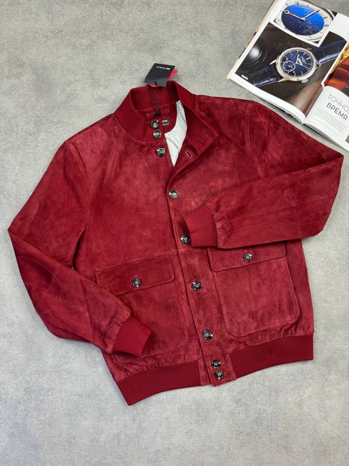 Кожаный бомбер Kiton