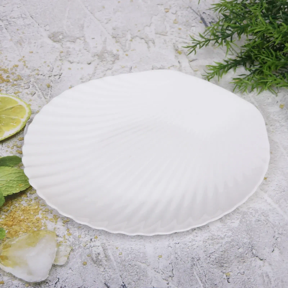 Тарелка «White magic» 26,5*2,5см стеклокерамика Ракушка