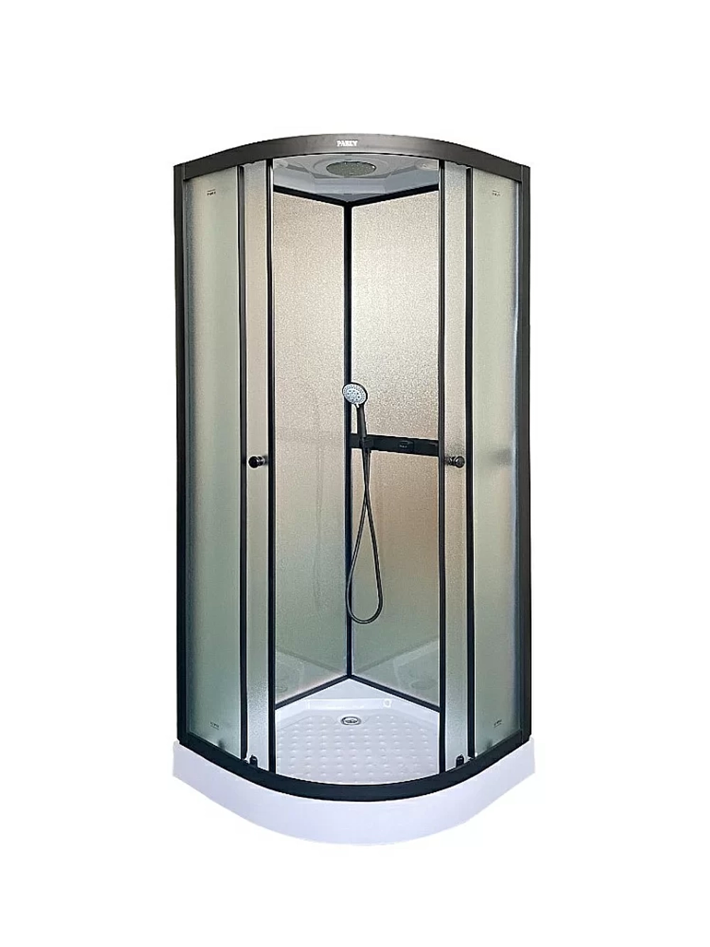 Душевая кабина Parly F811B, профиль черный, стекло матовое, 80x80 см