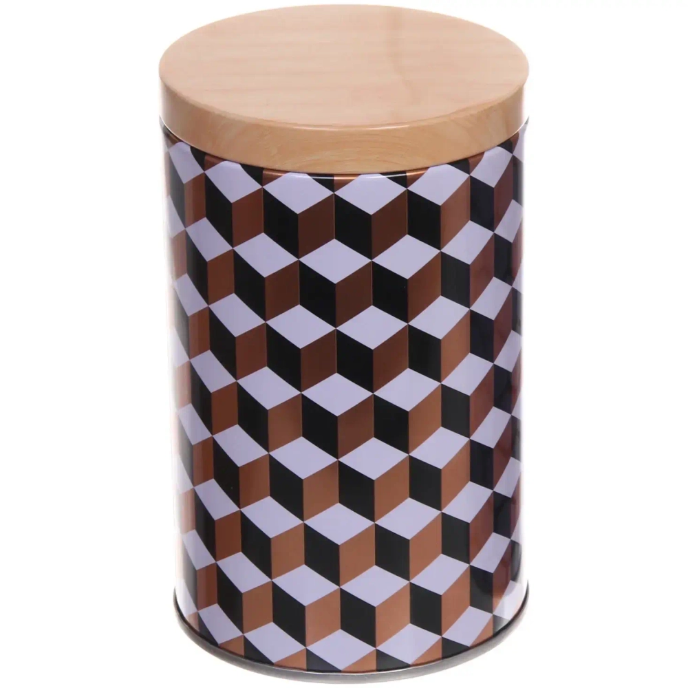 Банка для продуктов металлическая «Geometry» 900мл 9*14,5см