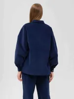 Рубашка FOS Микровельвет Женская Синяя