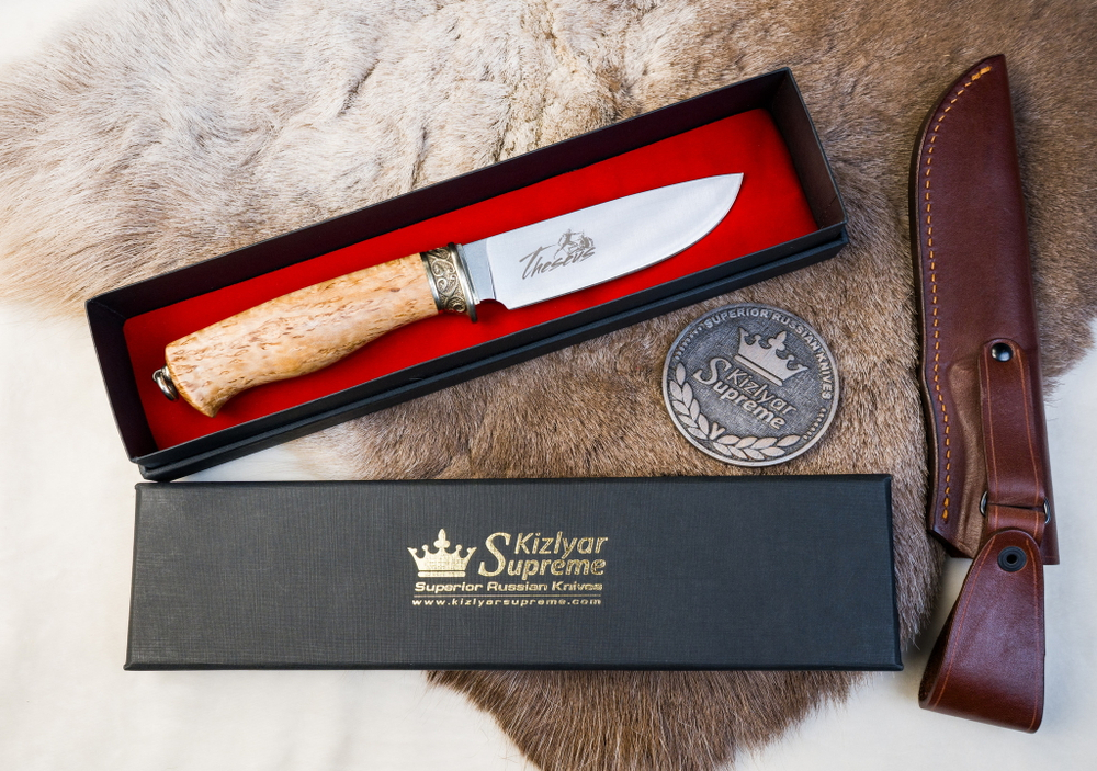 Охотничий нож Theseus M390 Satin светлая рукоять