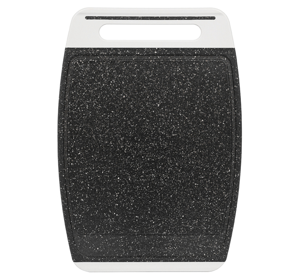 Доска разделочная ХЕВИ 405*275 мм антискользящие вставки, увеличенная толщина, желобки для отвода влаги М1567