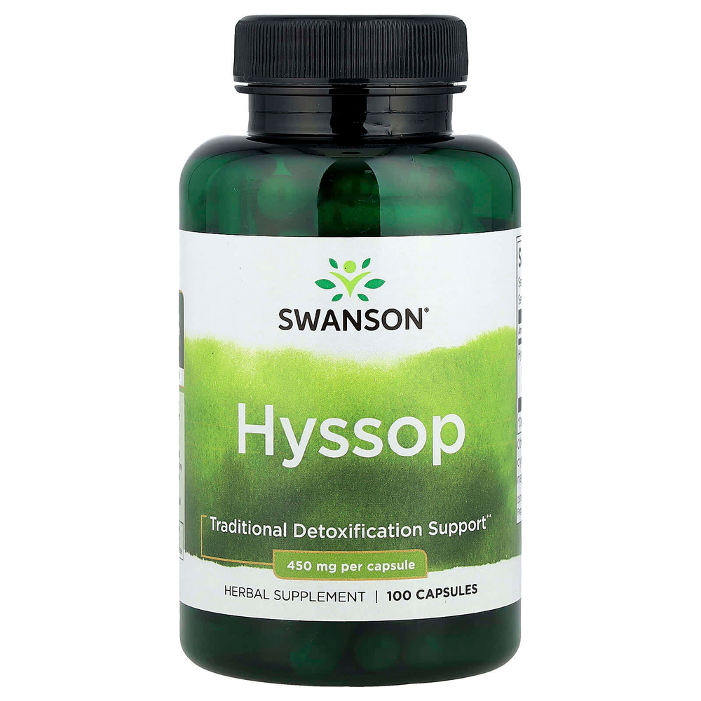 Swanson, Иссоп, 450 мг, 100 капсул