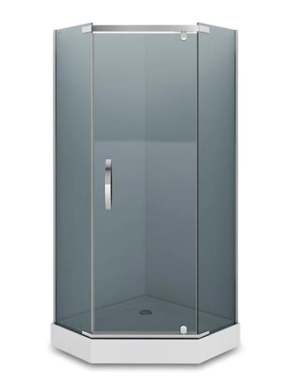 Душ ограждение Loranto NEO 90x90x200 серое закален стекло 8 мм, Easy clean,без поддона, серый 822102