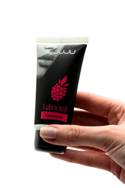 Съедобный лубрикант JUJU Raspberry с ароматом малины - 50 мл.
