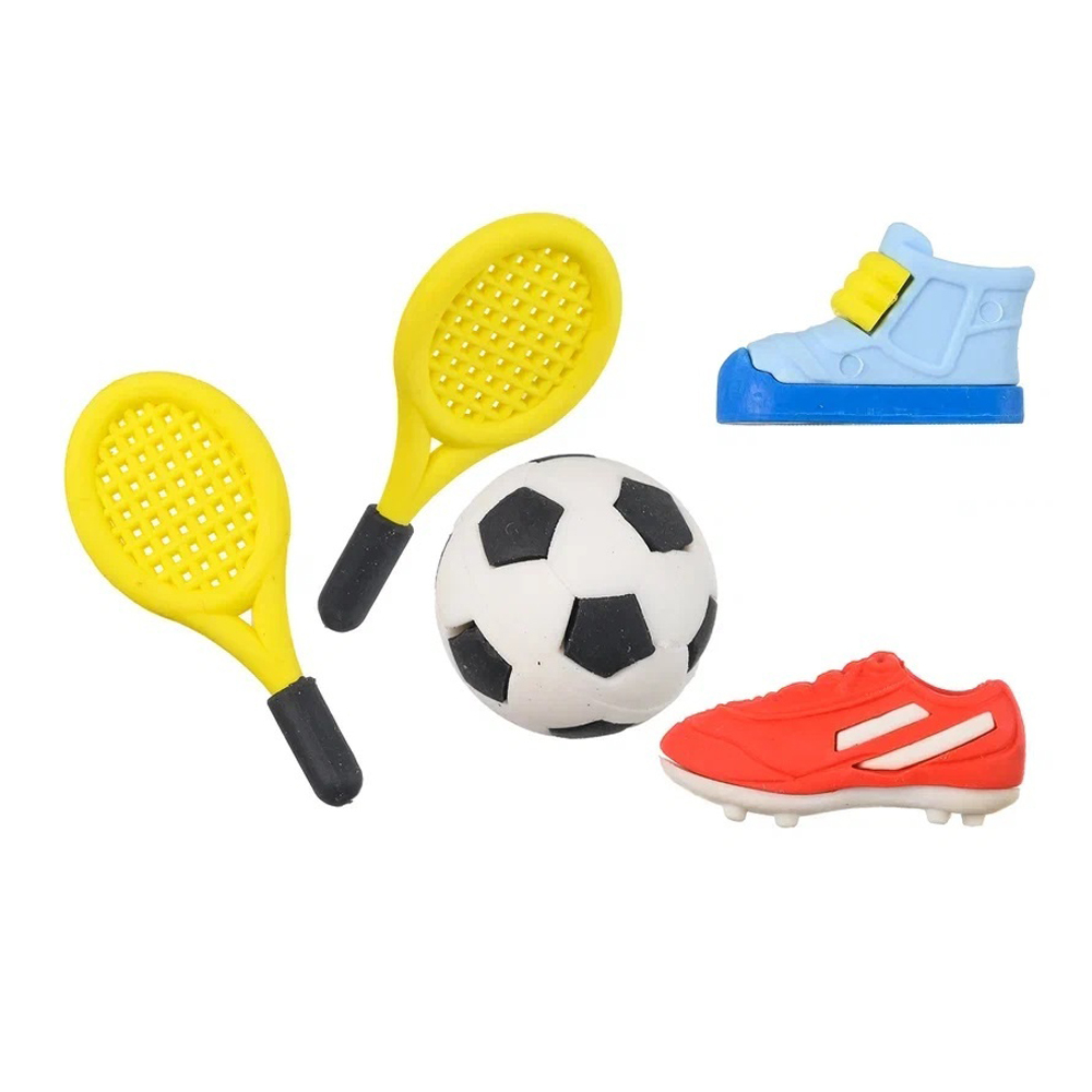 Ластик Qihao, фигурный, разборный, серия "Спорт", набор 6 шт