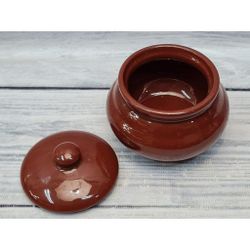 Горшок 250 мл d 8 см h7,5 см с крышкой "Стандарт" керамика ПГ [1]