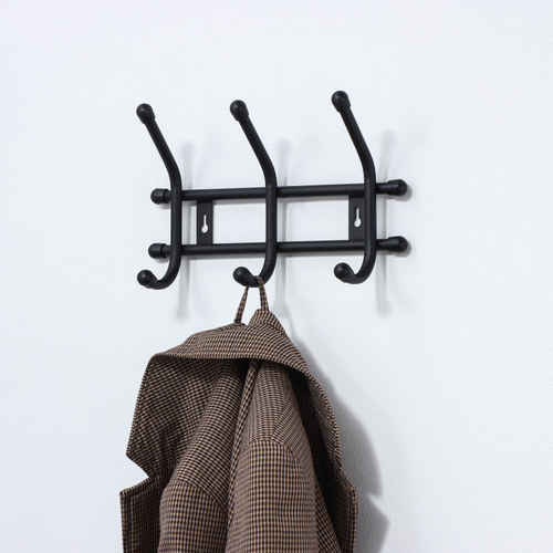 Вешалка Исток Уют 3 3 крючка черн