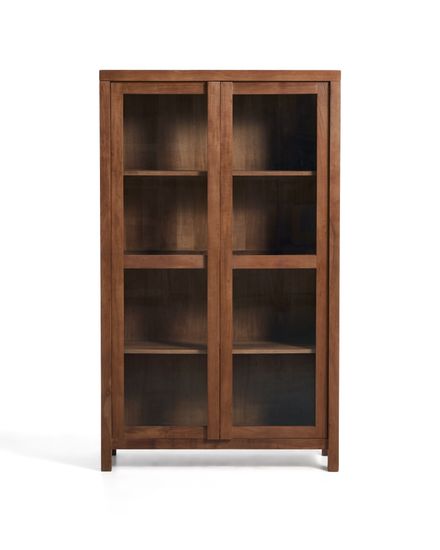 Витрина Norani из массива акации с отделкой шпоном акации, 110 x 185 см